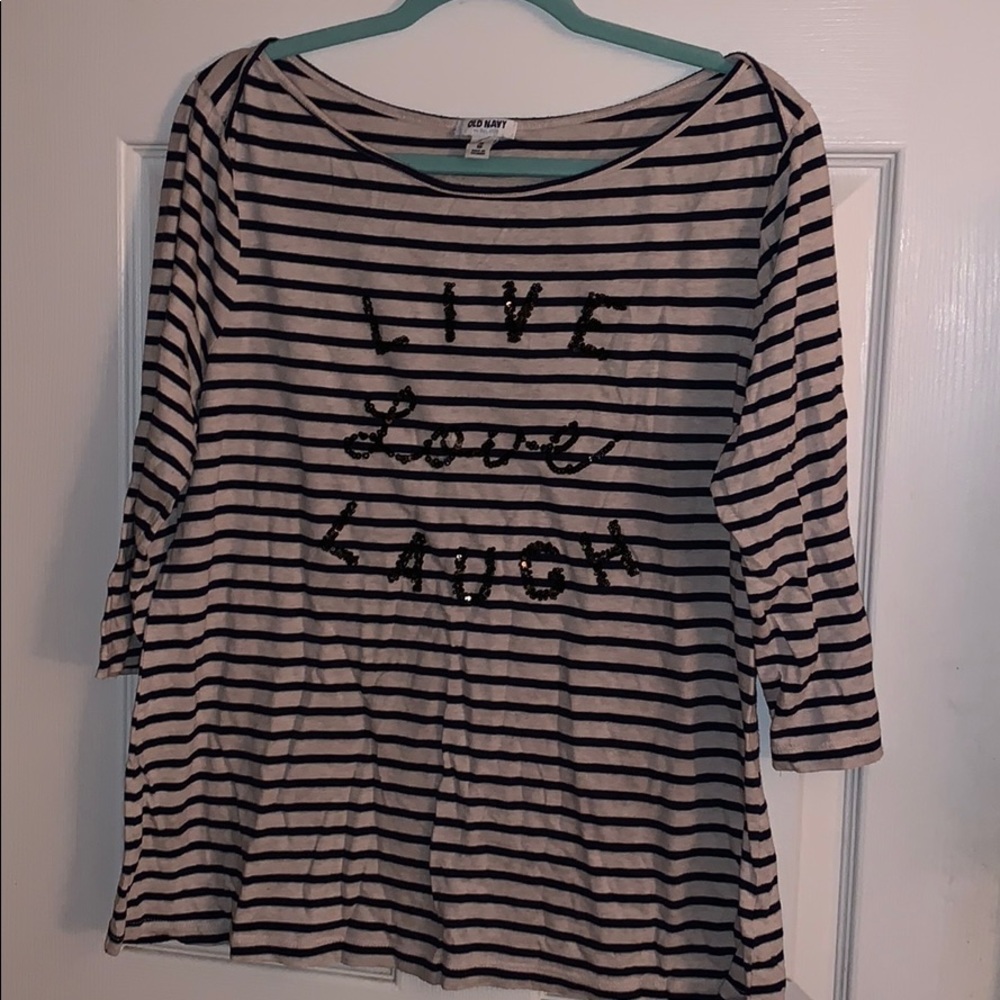 Sequin Strip Top